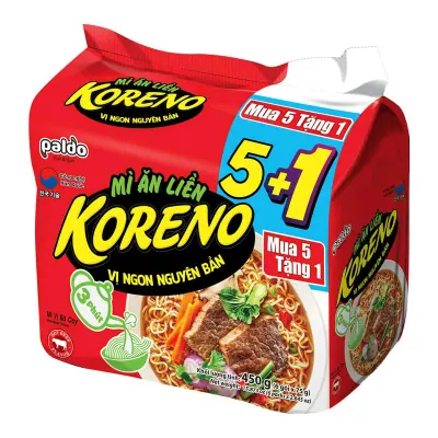 Mì Koreno Vị Bò Cay 450g (6x75g)