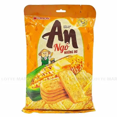 Bánh Gạo Nướng Orion An Vị Ngô Nướng Bơ Bịch 16 Gói x 7.5g