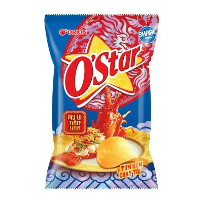Bánh Snack O'Star Tôm Hùm Cháy Tỏi 78g