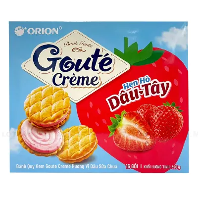Bánh Quy Orion Gouté Creme Vị Dâu Sữa Chua 320g
