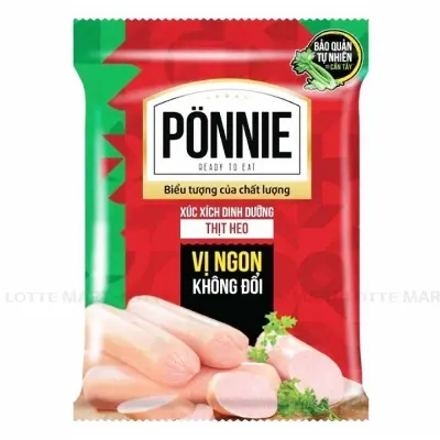 Xúc Xích Tiệt Trùng Ponnie Heo 35g x 5 Cây