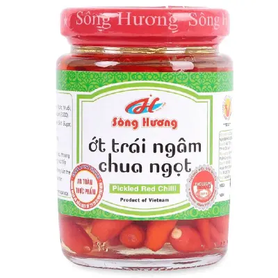 Ớt Trái Ngâm Chua Ngọt Sông Hương Hũ 160g