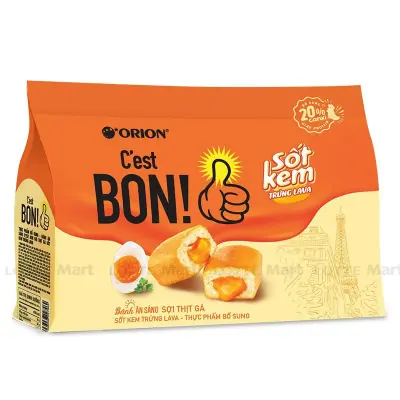 Bánh Ăn Sáng C'est Bon Sợi Thịt Gà Sốt Kem Trứng Lava 162.4g