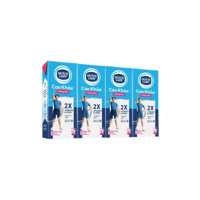 Sữa Tiệt Trùng Dutch Lady Cao Khoẻ Dâu 4x170ml