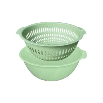 Bộ Thau Rổ Nhựa Tròn TN02-21.6cm