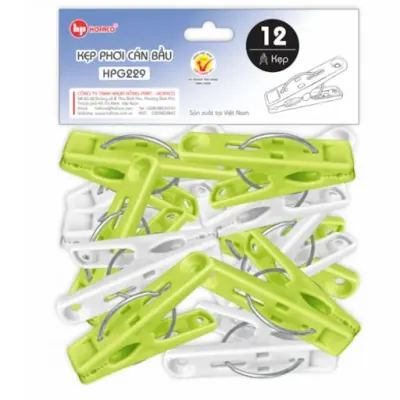Kẹp Nhựa Phơi Cán Bầu HPG229-12 Kẹp