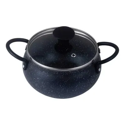 Nồi Niêu Hợp Kim Nhôm Nắp Kiếng Bếp Từ Tithafac 20cm