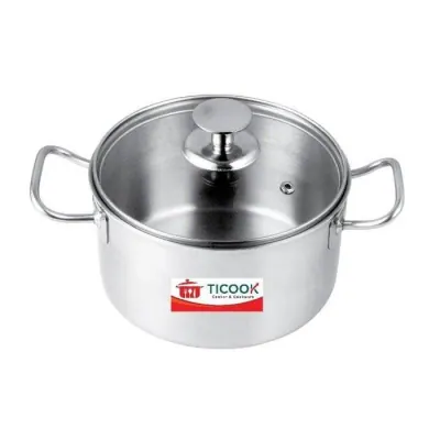 Nồi Inox 304 3 Lớp Bếp Từ TiCook 18cm