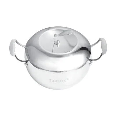 Nồi Táo Inox 304 3 Lớp Bếp Từ TiCook QD 24 Cm