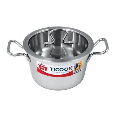 Nồi Inox 304 3 Lớp Nắp Kính Bếp Từ RH TiCook 20cm