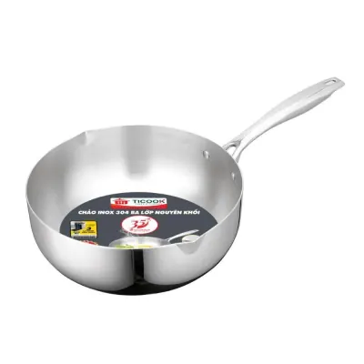Chảo Inox 304 3 Lớp Bếp Từ TiCook SH 20cm