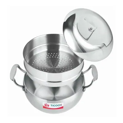 Bộ Xửng Táo Inox 304 3 Lớp Bếp Từ TiCook 26cm