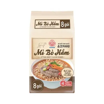 Mì Ăn Liền Ottogi Vị Bò Hầm 8 Gói x 120g