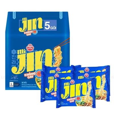 Lốc 5 Gói Mì Ăn Liền Ottogi Jin Không Cay 120g