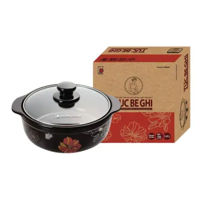 Nồi Đất Hoa Văn Hoa Văn Tubeghi GF703-1.4L