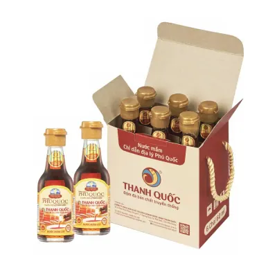 Nước Mắm Phú Quốc Thanh Quốc Ocop 40 Độ Đạm Chai Thủy Tinh 6x60ml