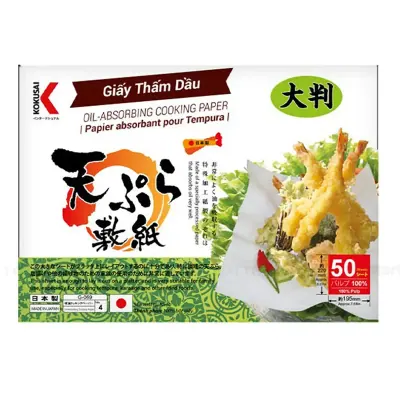Giấy Thấm Dầu Tempura Kokusai 19.5 x 22cm 50 Tờ