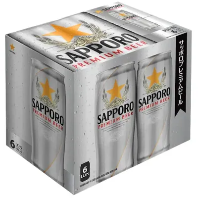 Thùng 6 Lon Bia Sapporo 650ml
