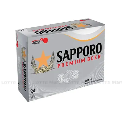 Thùng 24 Lon Bia Sapporo Premium 5% ABV 330ml