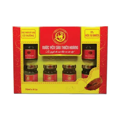 Hộp 6 Hũ Nước Yến Thiên Hoàng Có Đường 70ml/Hũ