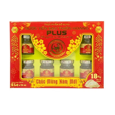 Lốc 6 Nước Yến Thiên Hoàng Plus 18% Hủ 70ml