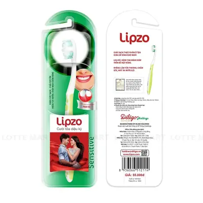 Vì 2 Cây Bàn Chải Đánh Răng Cao Cấp Lipzo Sesitive Cho Răng Nhạy Cảm