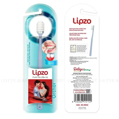 Vỉ 2 Cây Bàn Chải Đánh Răng Cao Cấp Lipzo Orthor Dành Cho Răng Niềng (Giao Mẫu Ngẫu Nhiên)