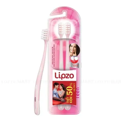 Vỉ 2 Cây Bàn Chải Đánh Răng Cao Cấp Lipzo Dành Cho Tuổi Teen (Giao Màu Ngẫu Nhiên)