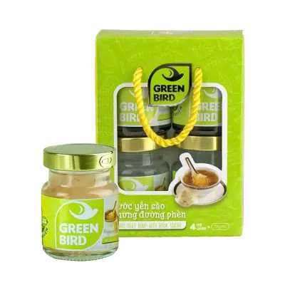 Yến Sào Đường Phèn Green Bird 4 x 72g
