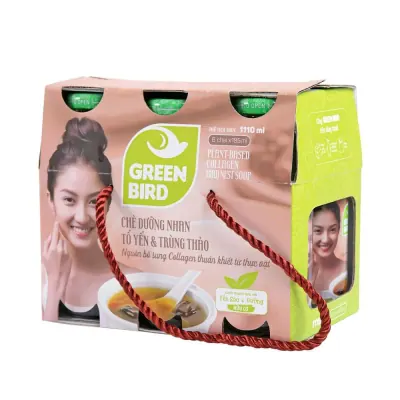 Chè Dưỡng Nhan Yến Trùng Thảo Green Bird 6 x 175ml