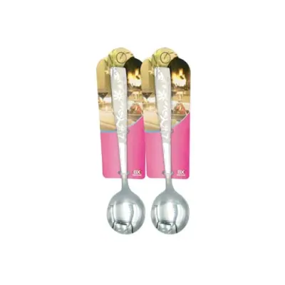Muỗng Súp Inox ABC06 in Hoa 2 Cái
