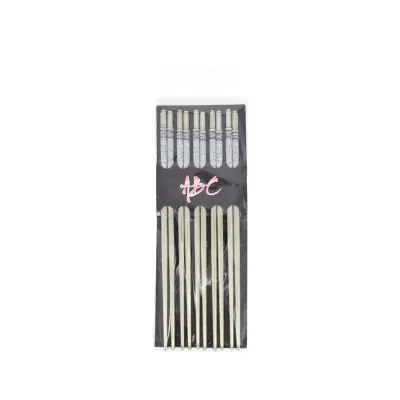Đũa Inox Hoa Văn AB-01 – Bịch 5 Đôi 23cm