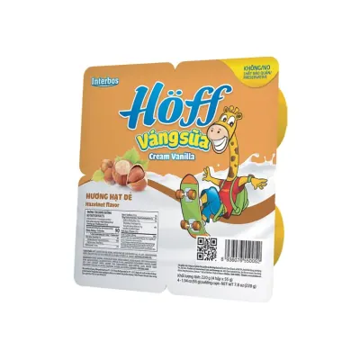 Lốc 4 Hũ Váng Sữa Hoff Hạt Dẻ 55g