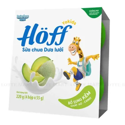 Lốc 4 Hũ Sữa Chua Ăn Hoff Vị Dưa Lưới 55g