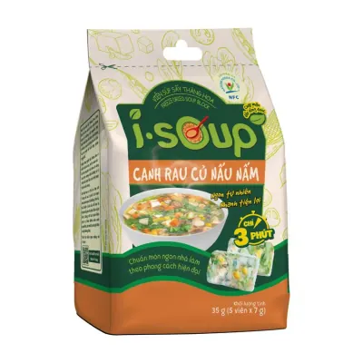Canh Rau Củ Nấm Isoup NFC 5x7g