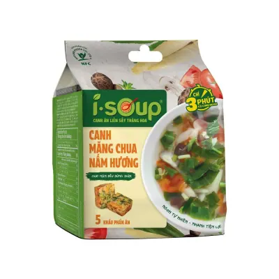 Canh Măng Chua Nấm Hương Isoup 5 x 10g