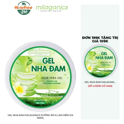 Gel Nha Đam Milaganics Dưỡng Ẩm & Làm Mềm Da 150ml