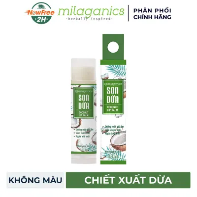 Son Dưỡng Môi Milaganics Dừa Dưỡng Ẩm, Giảm Thâm Môi 4g