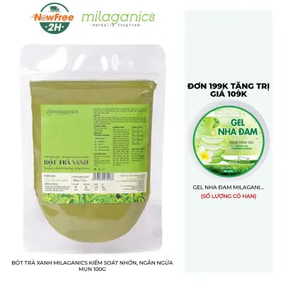Bột Trà Xanh Milaganics Kiểm Soát Nhờn, Ngăn Ngừa Mụn 100g