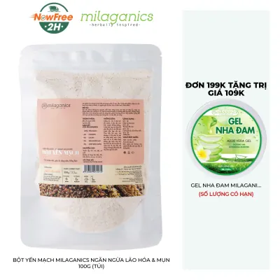 Bột Yến Mạch Milaganics Ngăn Ngừa Lão Hóa & Mụn 100g (Túi)