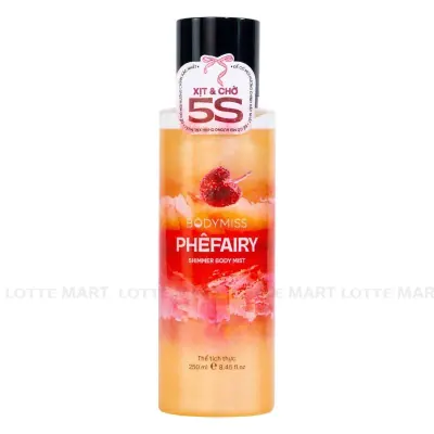 Xịt Thơm Cơ Thể Bodymiss Phêfairy Có Nhũ Chai 250ml