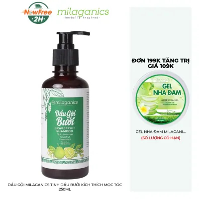 Dầu Gội Milaganics Tinh Dầu Bưởi Kích Thích Mọc Tóc 250ml
