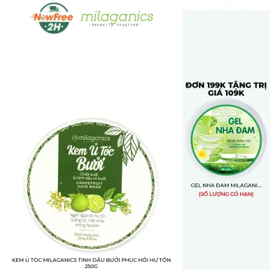 Kem Ủ Tóc Milaganics Tinh Dầu Bưởi Phục Hồi Hư Tổn 250g