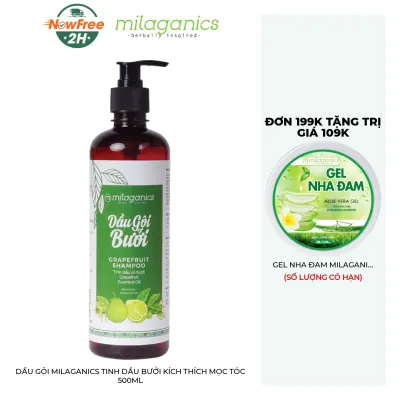 Dầu Gội Milaganics Tinh Dầu Bưởi Kích Thích Mọc Tóc 500ml