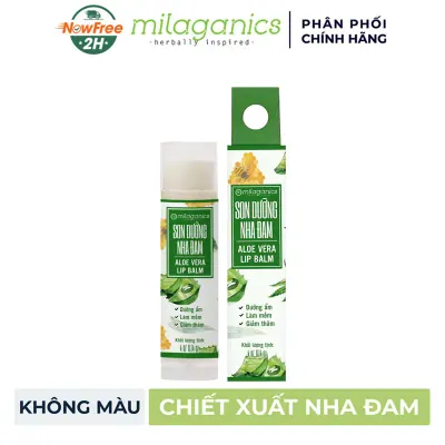 Son Dưỡng Milaganics Nha Đam Không Màu Giảm Thâm Môi 4g
