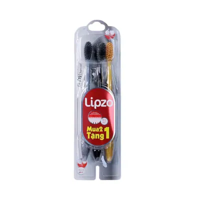 Bàn Chải Đánh Răng Lipzo Ruby Charcoal (2+1)