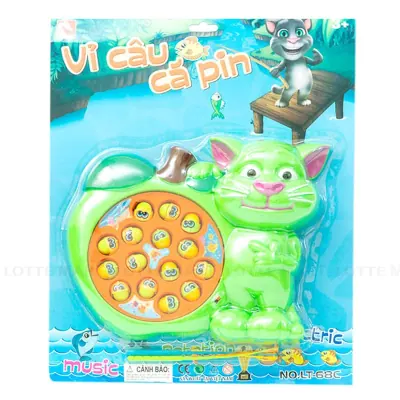 Đồ Chơi Vỉ Câu Cá Con Mèo Ôm Táo Long Thủy LT-68C