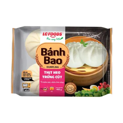 Bánh Bao Thịt Heo Trứng Cút LC Foods 4 Cái – 400g