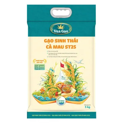 Gạo Sinh Thái Cà Mau ST25 VG 5kg