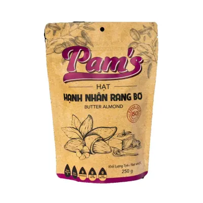 Hạt Hạnh Nhân Rang Bơ Pam's Gói 250g
